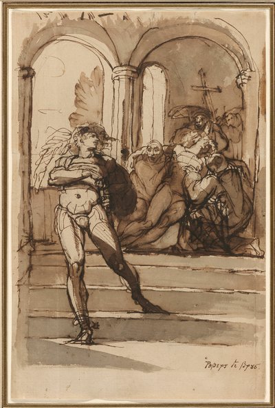 Zabití Rudého Komína Robertem Brucem od Henry Fuseli