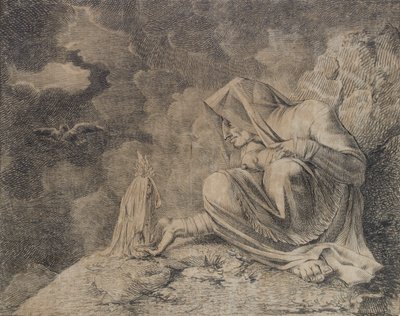Čarodějnice a Mandragora, asi 1812 od Johann Heinrich Füssli