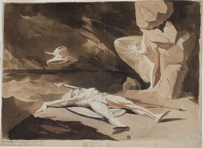 Thetis truchlí nad Achilleovým tělem od Johann Heinrich Füssli