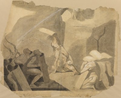 Titáni útočí na horu Olymp od Johann Heinrich Füssli