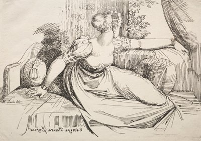 Žena na pohovce od Johann Heinrich Füssli
