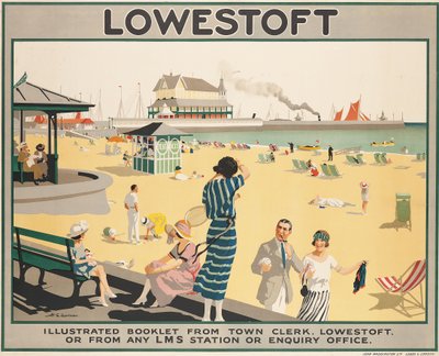 Plakátová reklama Lowestoft od Henry George Gawthorn