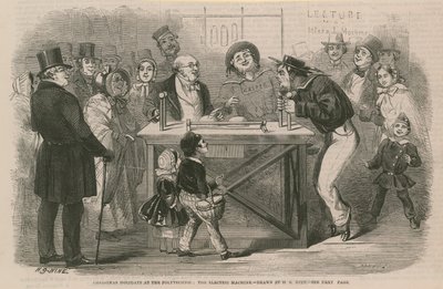 Vánoční svátky na polytechnice (rytina) od Henry George Hine