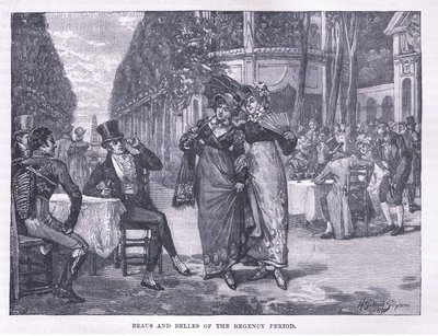 Beaus and belles z období regentství kolem roku 1818 od Henry Gillard Glindoni