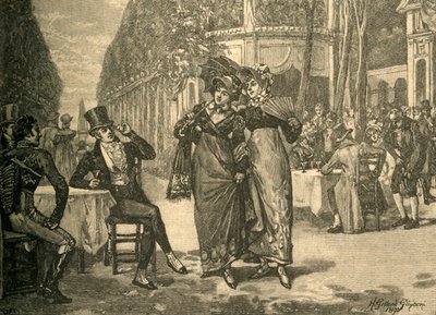 Beaus and belles z období regentství, počátek 19. století c1890. od Henry Gillard Glindoni