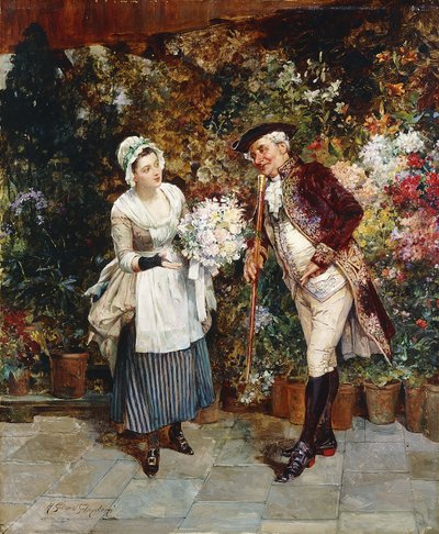 Květinářka, od Henry Gillard Glindoni