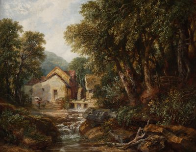 Mlýn v Rowsley, Derbyshire, 1867 od Henry Harris Lines
