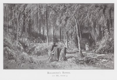 Rosamundina věž (litografie) od Henry Hawes Craven Green