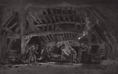 Scéna z Krále Leara (litografie) od Henry Hawes Craven Green