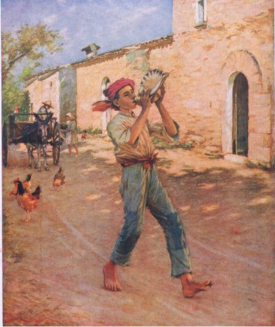 Plačící ryba ve Španělsku, ilustrace z My Magazine, 1925 od Henry Herbert La Thangue