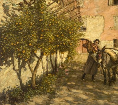 Sběr pomerančů, 1929 od Henry Herbert La Thangue