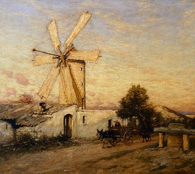 Východ měsíce ve Španělsku, Buger, Mallorca od Henry Herbert La Thangue