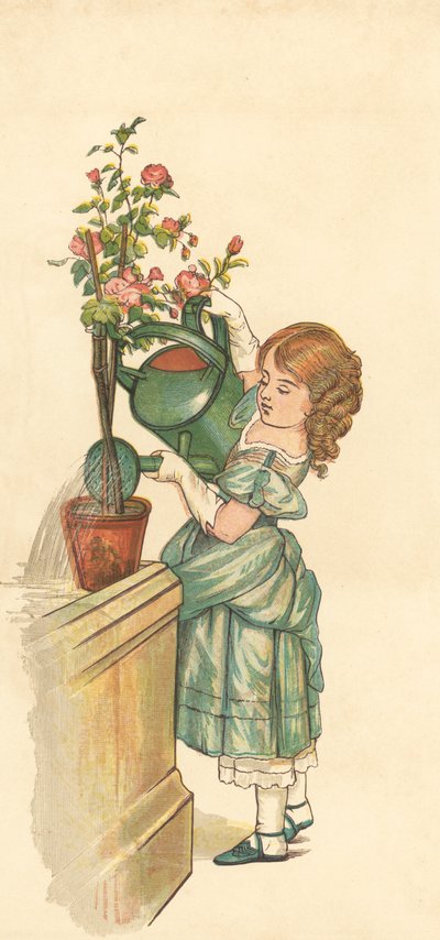 The Princess Gardening (barevné lito) od Henry Hetherington Emmerson