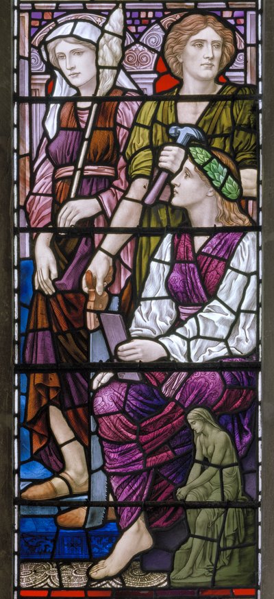 Buckland, St Mary, Lowndes & Drury, Henry Holiday, Architektura, 1918 od Henry Holiday
