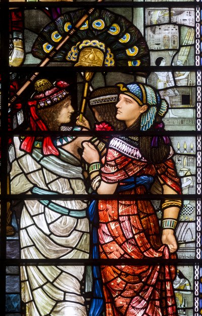 Katedrála v Durhamu, Holday Workshop, Henry Holiday, Detail Mojžíše odcházejícího z faraonského dvora, 1895 od Henry Holiday