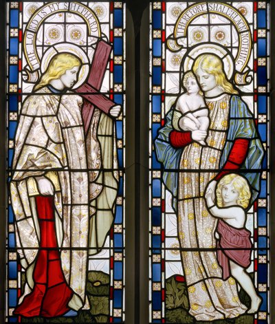 Faith and Charity, 1871 (vitráže) od Henry Holiday