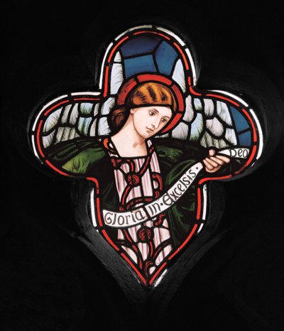 Čtyřlístek Angel, 1863 (vitráže) od Henry Holiday