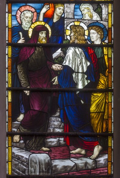 Westminster, St Margaret, James Powell & Sons, Henry Holiday, Christ Leaving The House Of Mary & Martha, 1883 od Henry Holiday