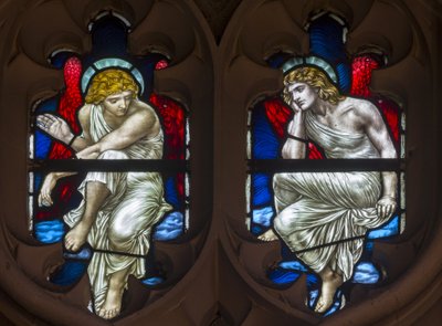 Westminster, St Margaret, James Powell & Sons, Henry Holiday, Tracery Angels, 1883 od Henry Holiday