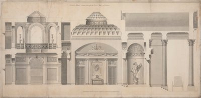 Carlton House, Pall Mall, Londýn: Sekce Portico, Hall a Tribune od Henry Holland