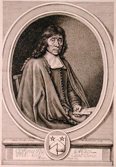Portrét Thomase Macea (1612-1706) vyrytý Williamem Faithornem (1656-c.1701) (rytina) od Henry I (after) Cooke