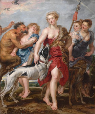 Diana a její nymfy odjíždějí na lov od Henry Joseph Redouté
