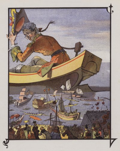 Gulliver v Lilliputu od Henri Jules Jean Geoffroy