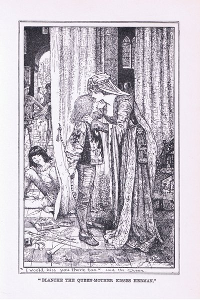 Královna matka Blanche líbá Hermana, 1912 od Henry Justice Ford