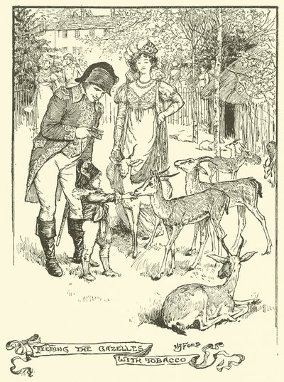 Krmení gazel tabákem (rytina) od Henry Justice Ford