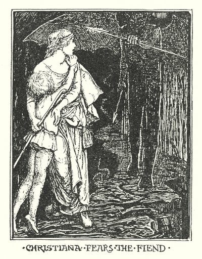 Ilustrace ke knize Pokrok poutníka od Johna Bunyana (litografie) od Henry Justice Ford