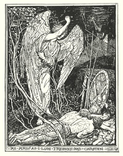 Ilustrace k Pokroku poutníka od Johna Bunyana (litografie) od Henry Justice Ford