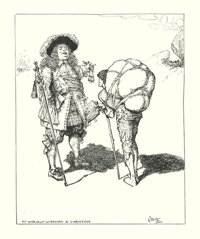 Ilustrace k Pokroku poutníka od Johna Bunyana (litografie) od Henry Justice Ford