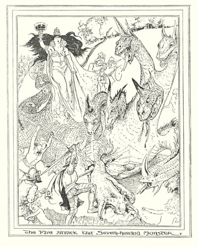 Ilustrace k Pokroku poutníka od Johna Bunyana (litografie) od Henry Justice Ford
