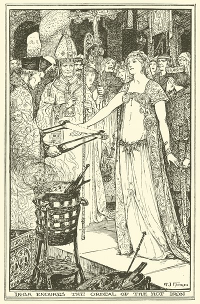 Inga vydrží utrpení horkého železa (rytina) od Henry Justice Ford
