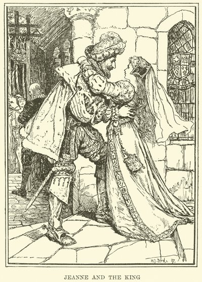 Jeanne a král (rytina) od Henry Justice Ford