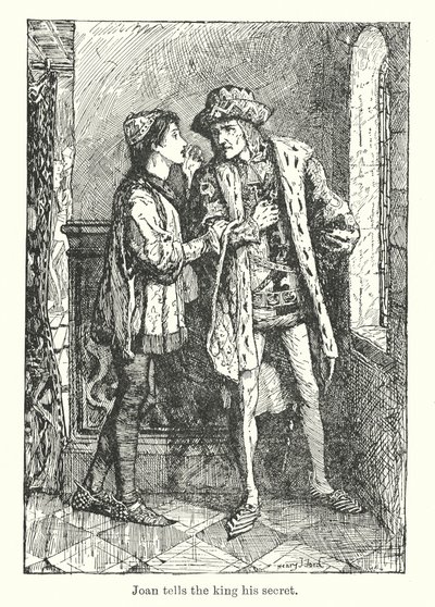 Johanka prozradí králi jeho tajemství (litografie) od Henry Justice Ford