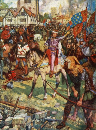 Král Richard II a Watt Tyler od Henry Justice Ford