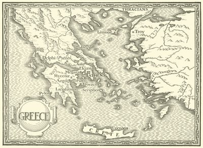 Mapa Řecka od Henry Justice Ford