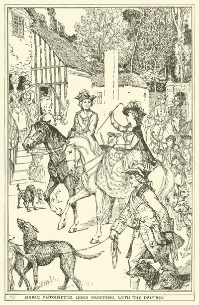 Marie Antoinetta jde na lov s dauphinem od Henry Justice Ford