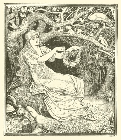 Princ Narcissus a princezna Potentilla (rytina) od Henry Justice Ford