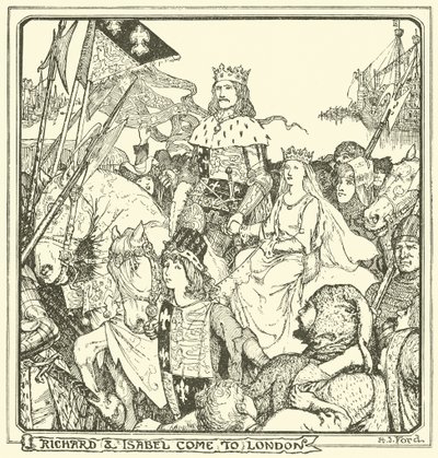 Richard a Isabel přijíždějí do Londýna od Henry Justice Ford