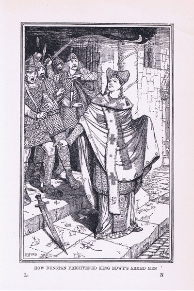 St Dunstan vyděsil ozbrojené muže krále Edwyho, 1912 od Henry Justice Ford