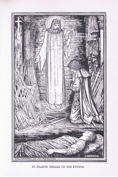 Svatý František sní o meči, 1912 od Henry Justice Ford