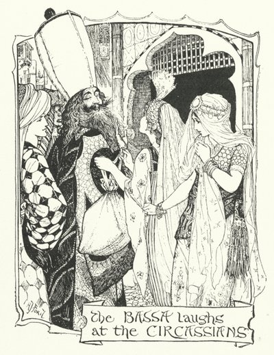 Bassa se směje Čerkesům (rytina) od Henry Justice Ford