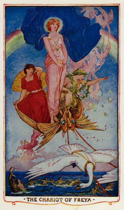 Freyin vůz (barevná litografie) od Henry Justice Ford