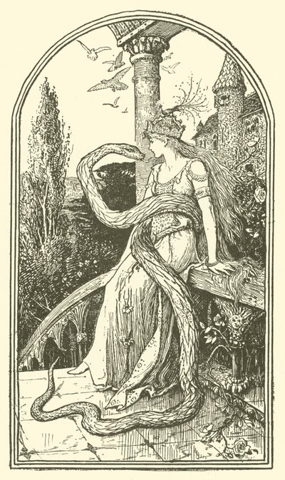 The Enchanted Snake (rytina) od Henry Justice Ford