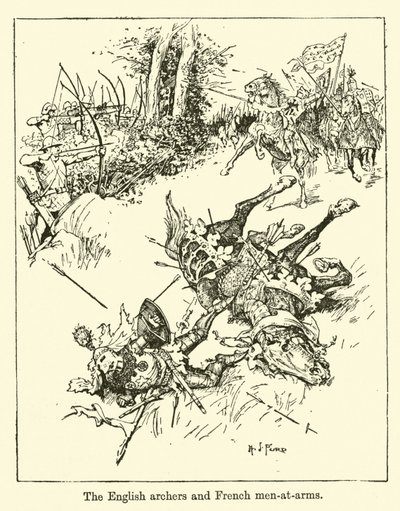 Angličtí lučištníci a francouzští zbrojnoši od Henry Justice Ford
