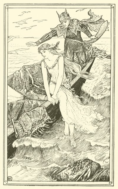 Zlatá mořská panna (rytina) od Henry Justice Ford