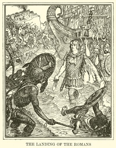 Vylodění Římanů od Henry Justice Ford