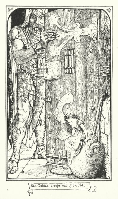 Panna leze z hrnce (rytina) od Henry Justice Ford